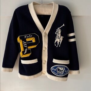 Polo by Ralph Lauren Kids letterman cardigan like new size2T